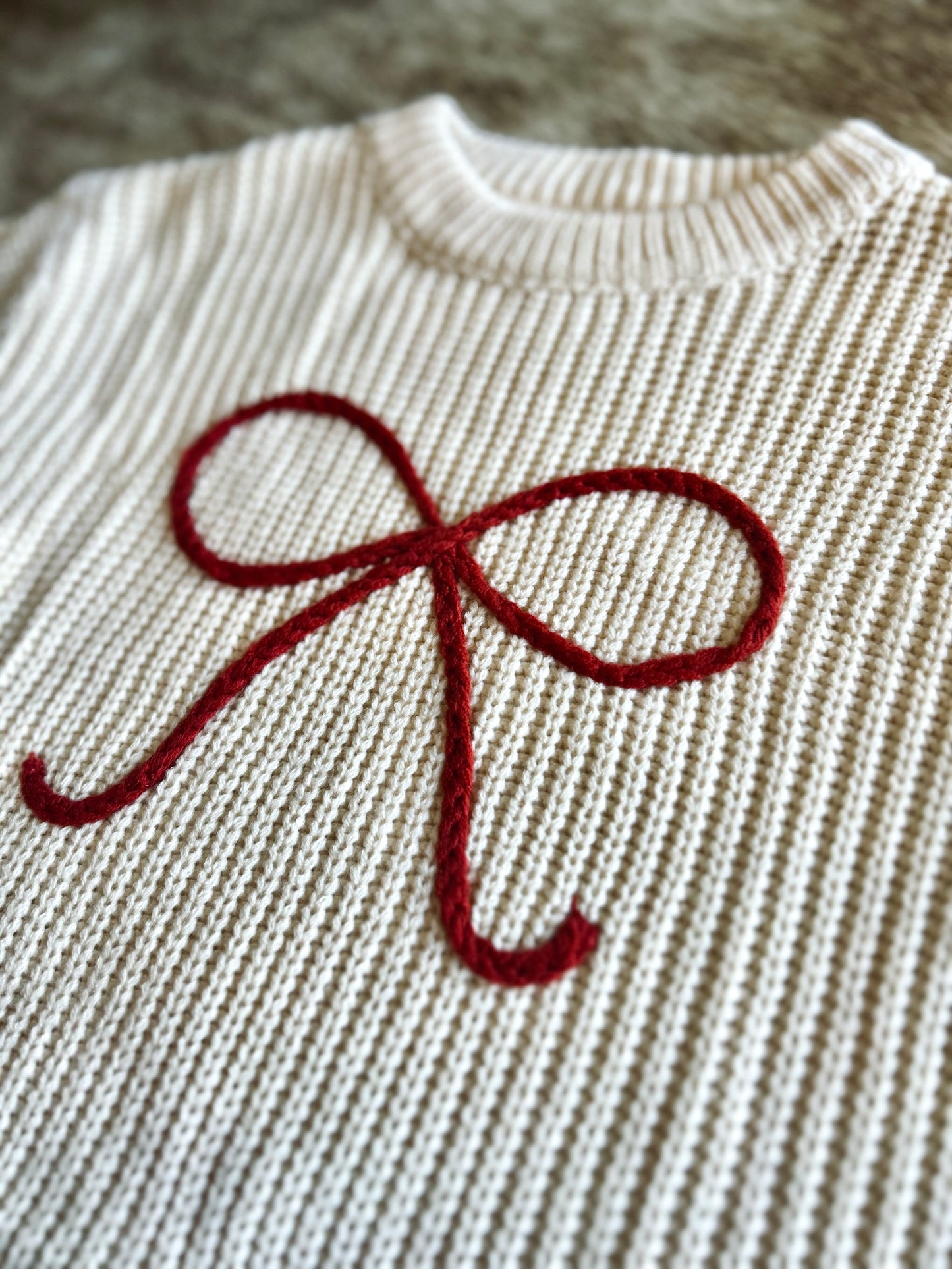 Red Bow Sweater