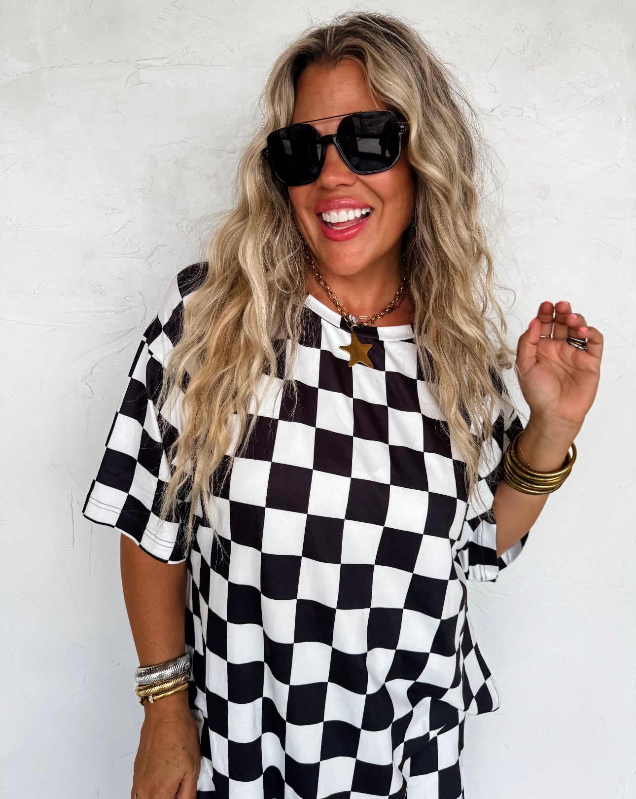 Checkered Babe Top
