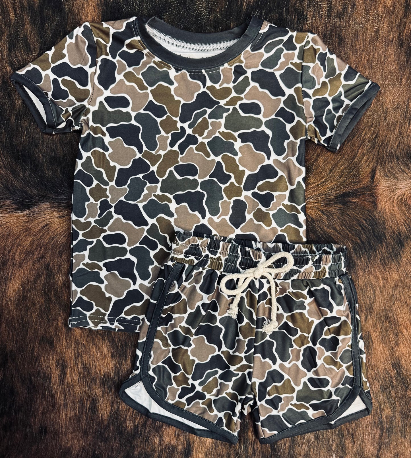 Camo Shorts Set in