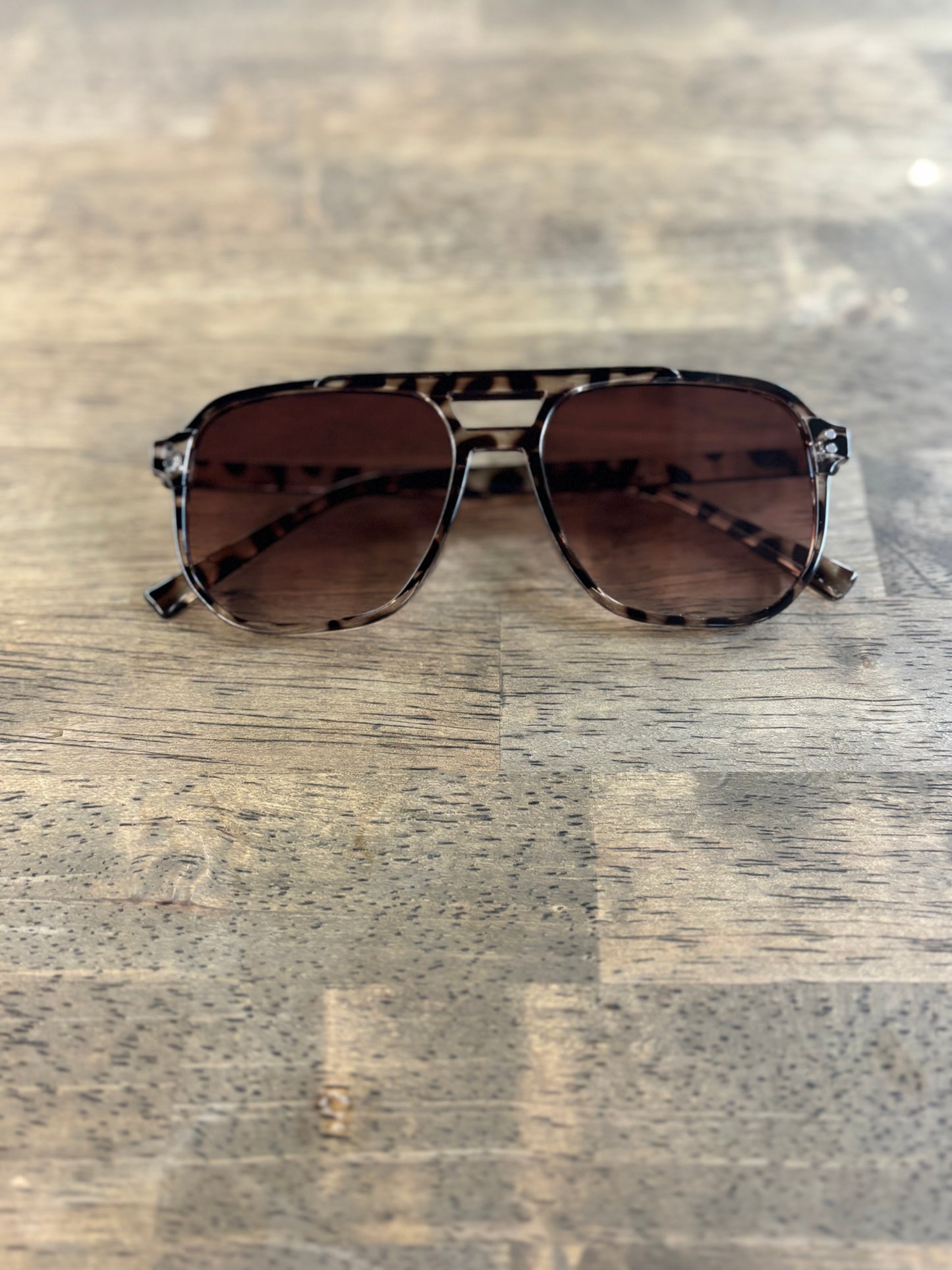 Grey Leopard Sunglasses