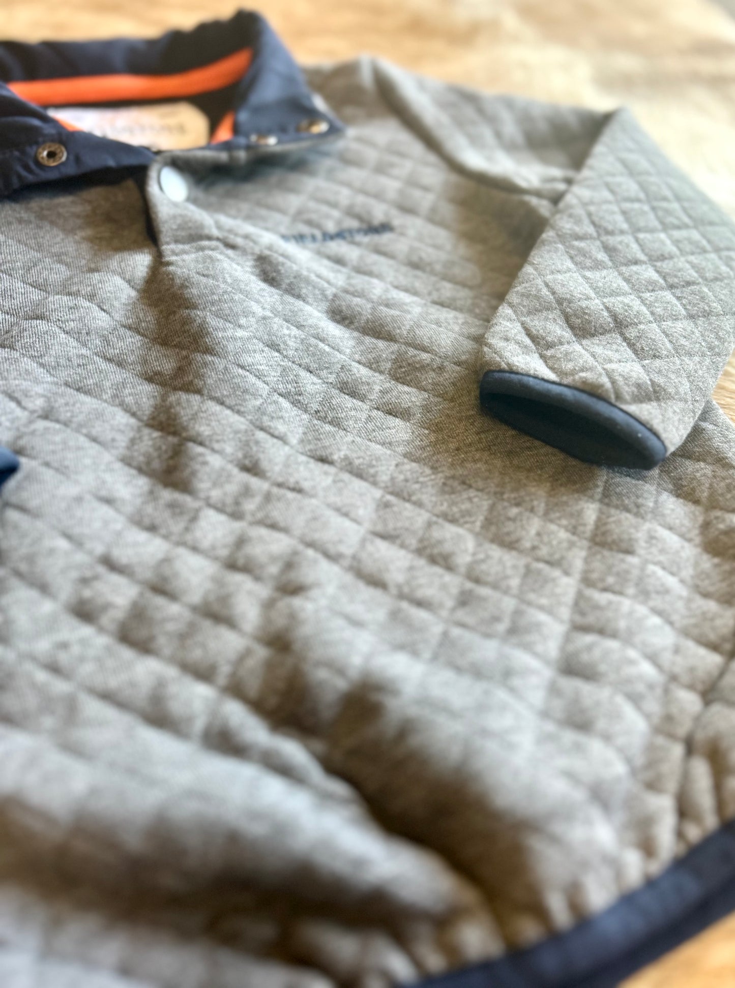 Grey Boy Quilted Pullover