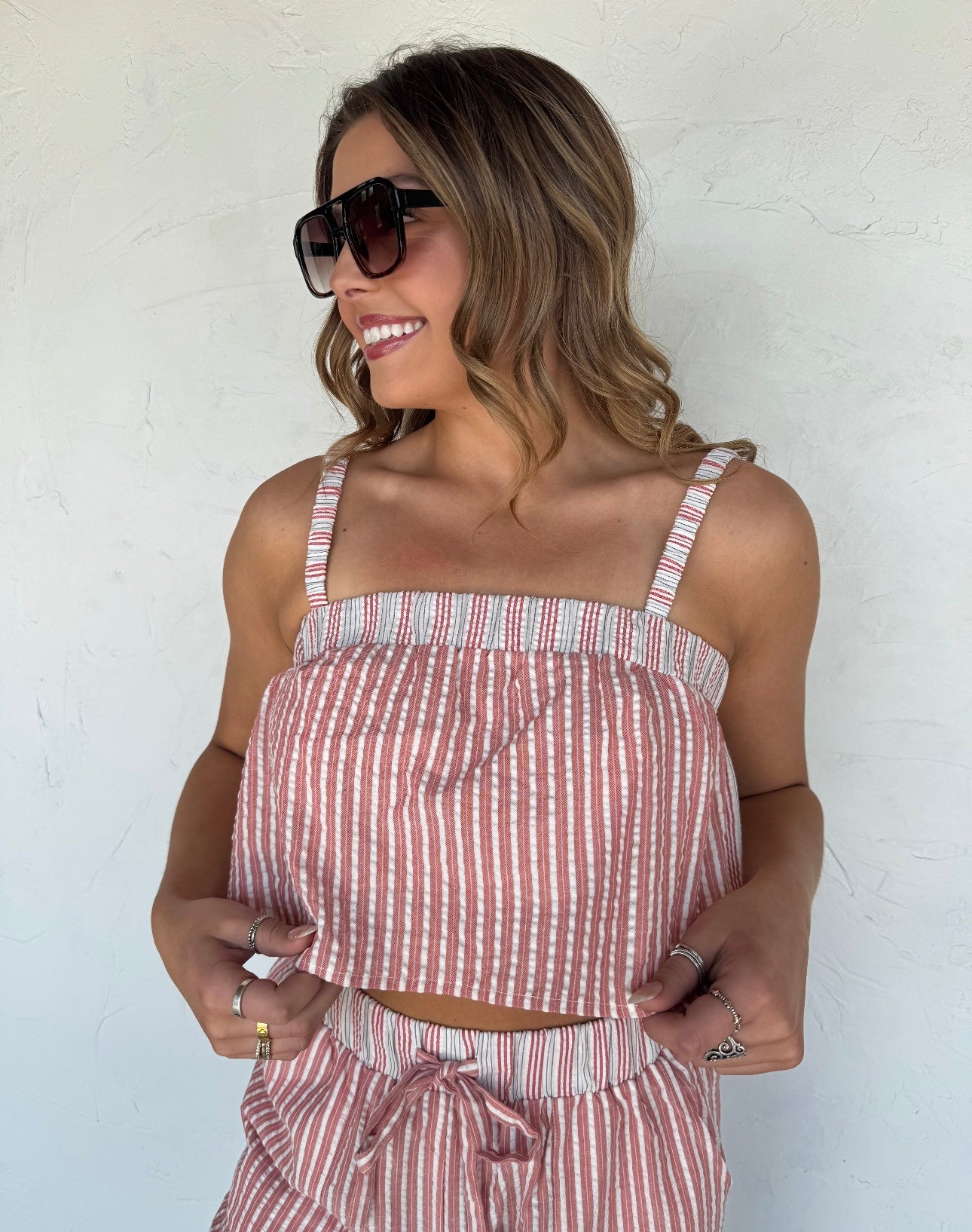Rusty Seersucker Pants Set