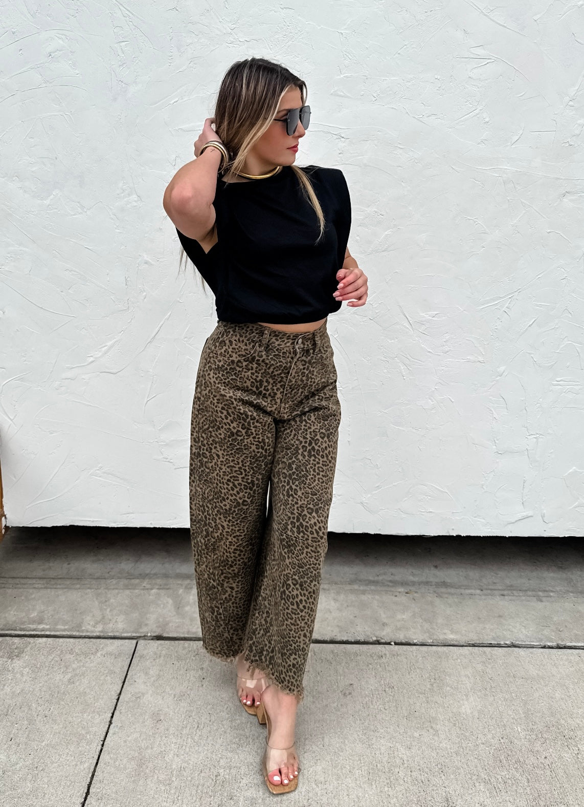 Cheetah Barrell Jeans