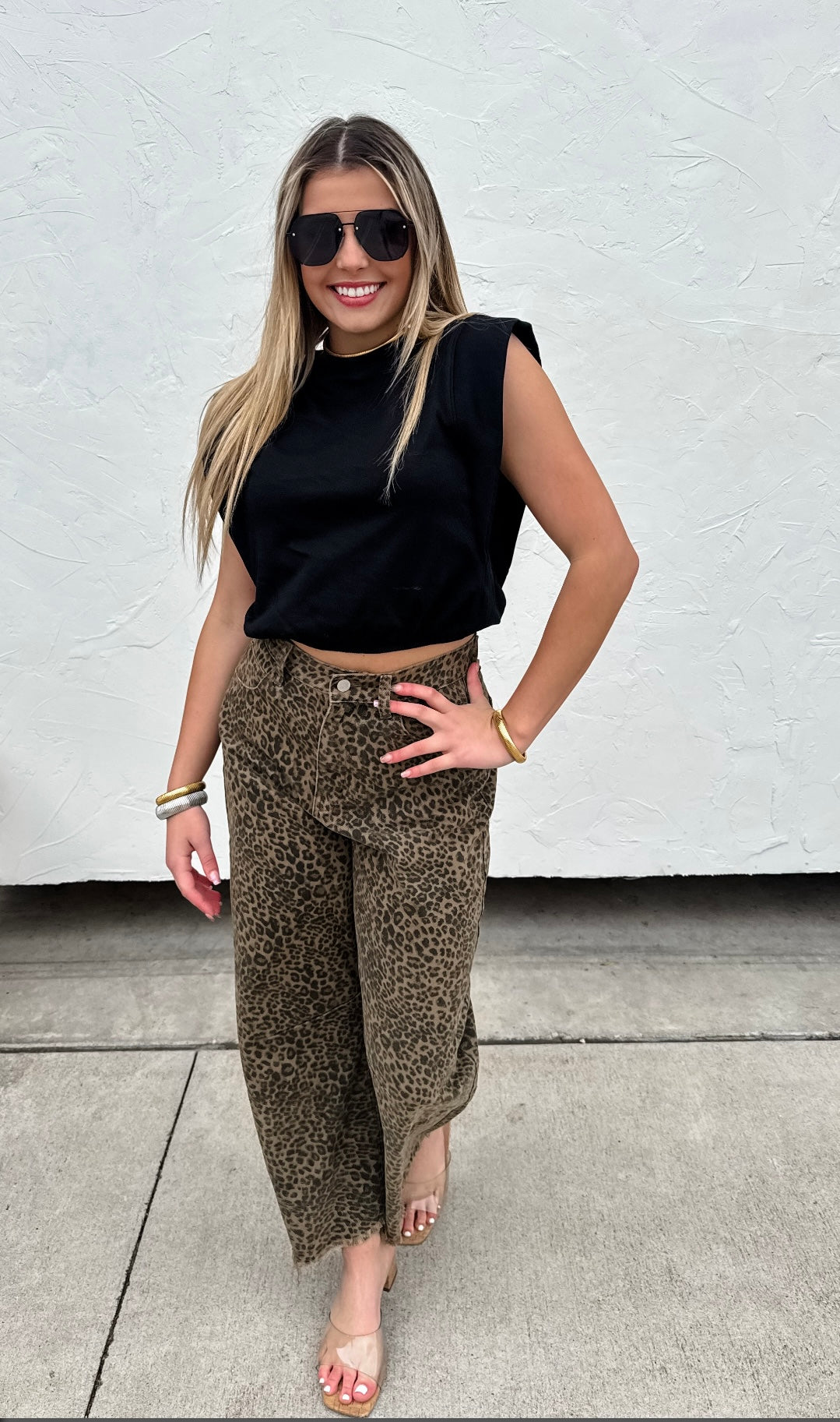 Cheetah Barrell Jeans