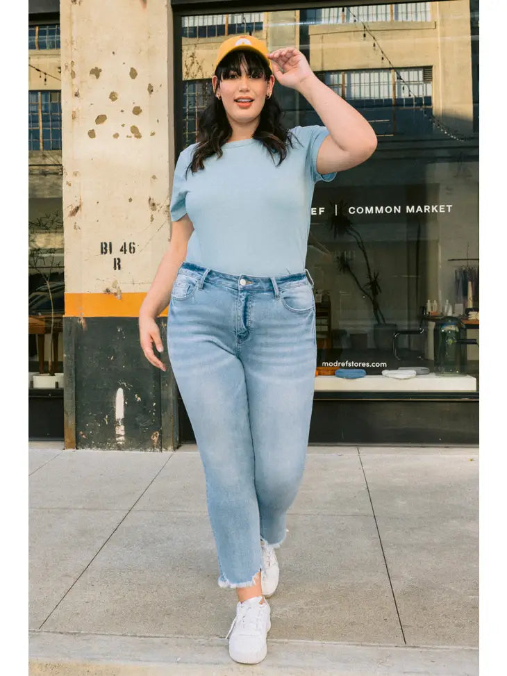 VERVET High Rise Straight Jeans