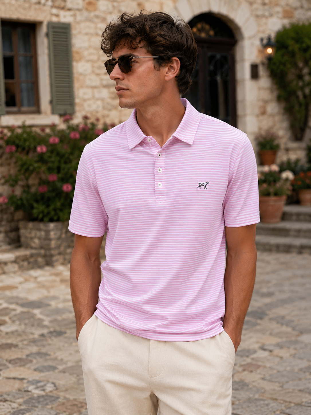 Men| pink signature polo