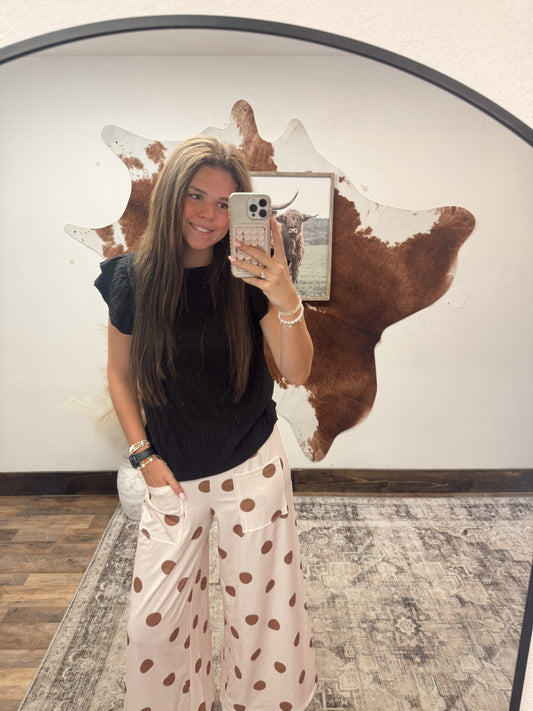 Brown Polka Dot Pants