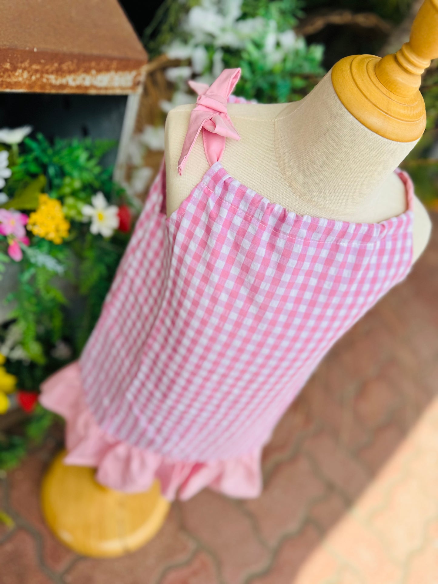 Pink Gingham Dress