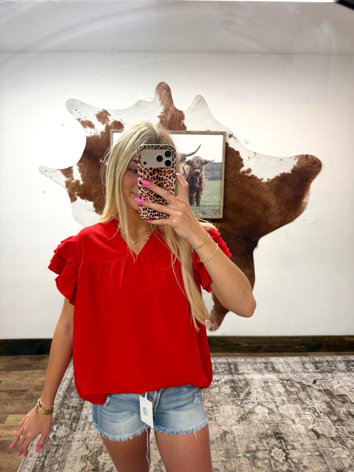 Ruffled Ruby Top
