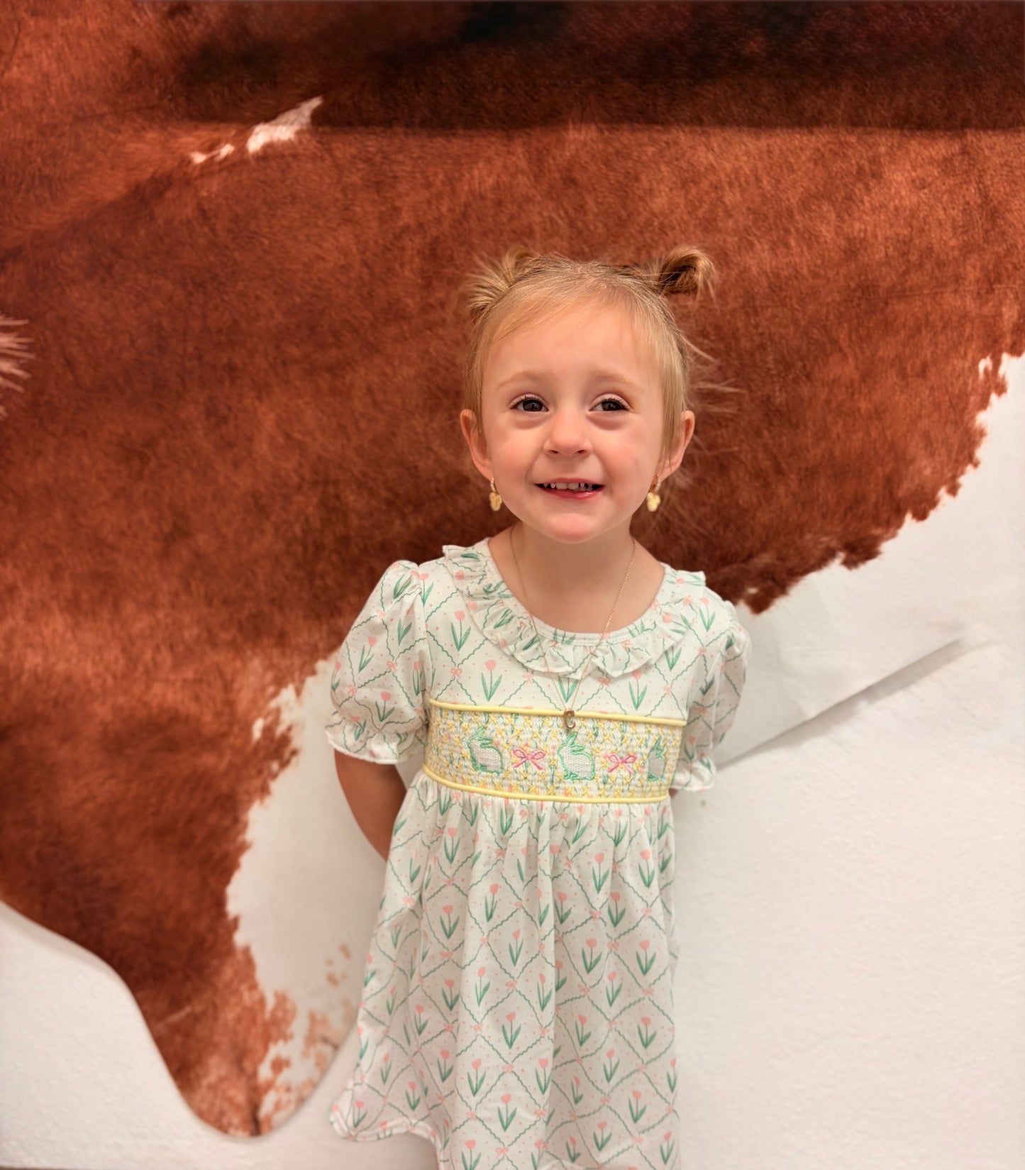 Bunny Bow Smocked Dress