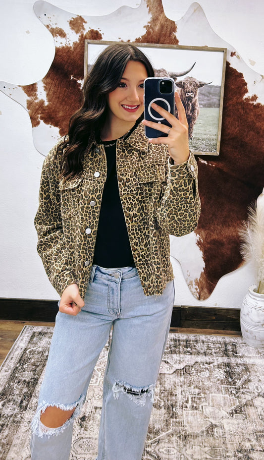 Cheetah Denim Jacket