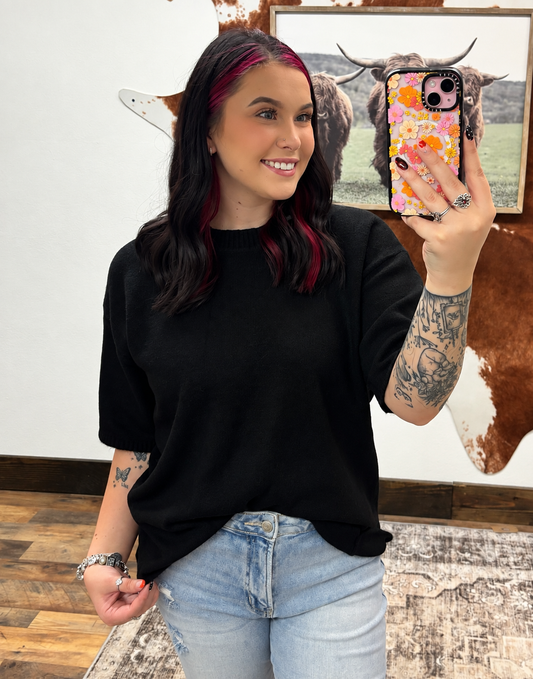 Black Sweater Tee