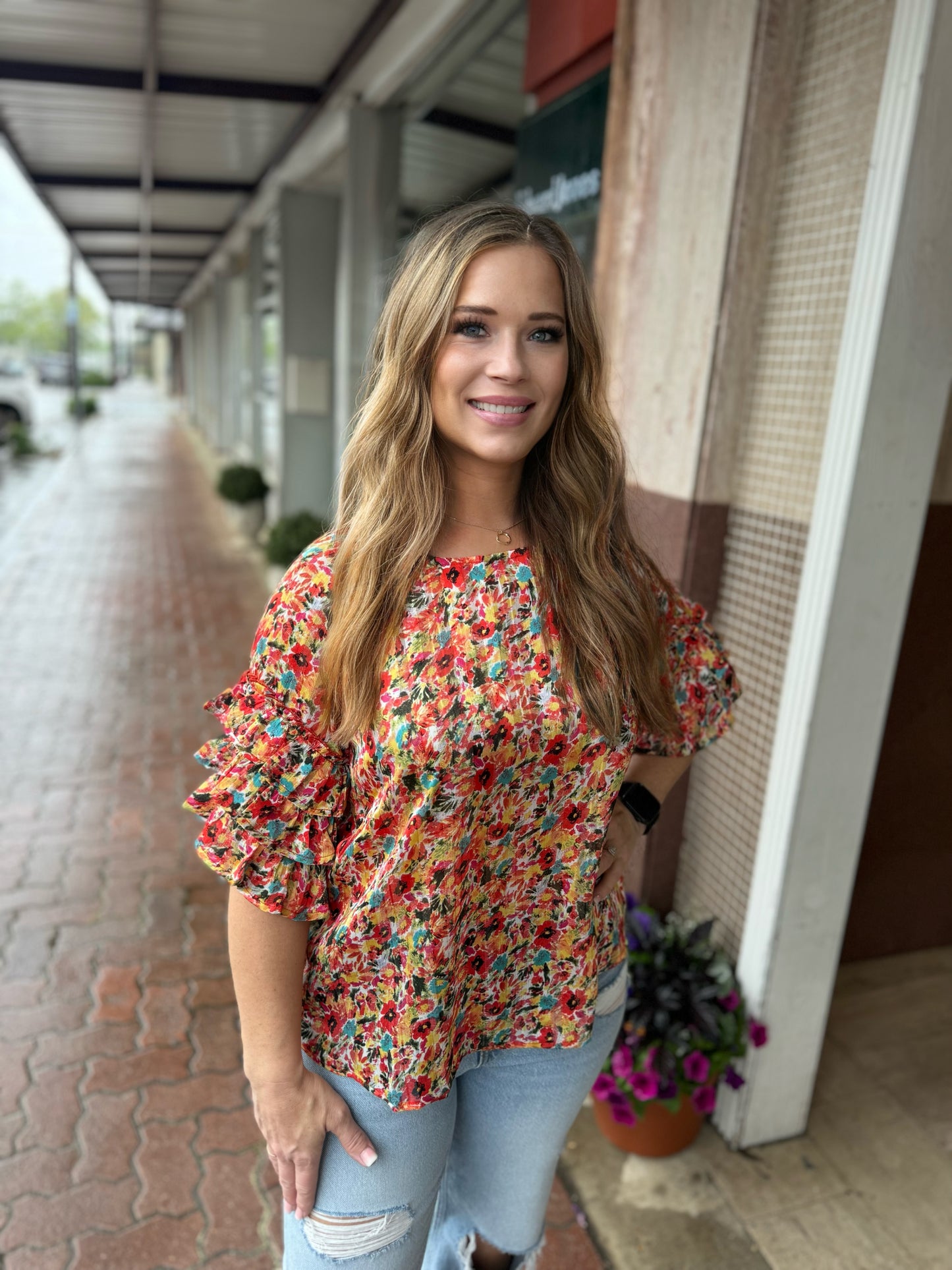 Vintage Floral Blouse