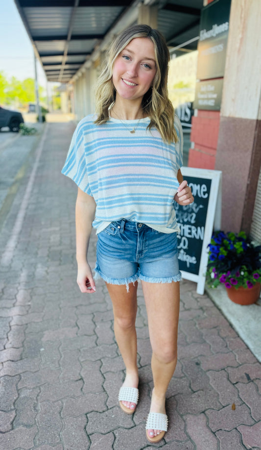Blue Striped Sweater