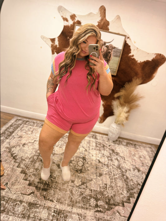 Colorblock Short Set