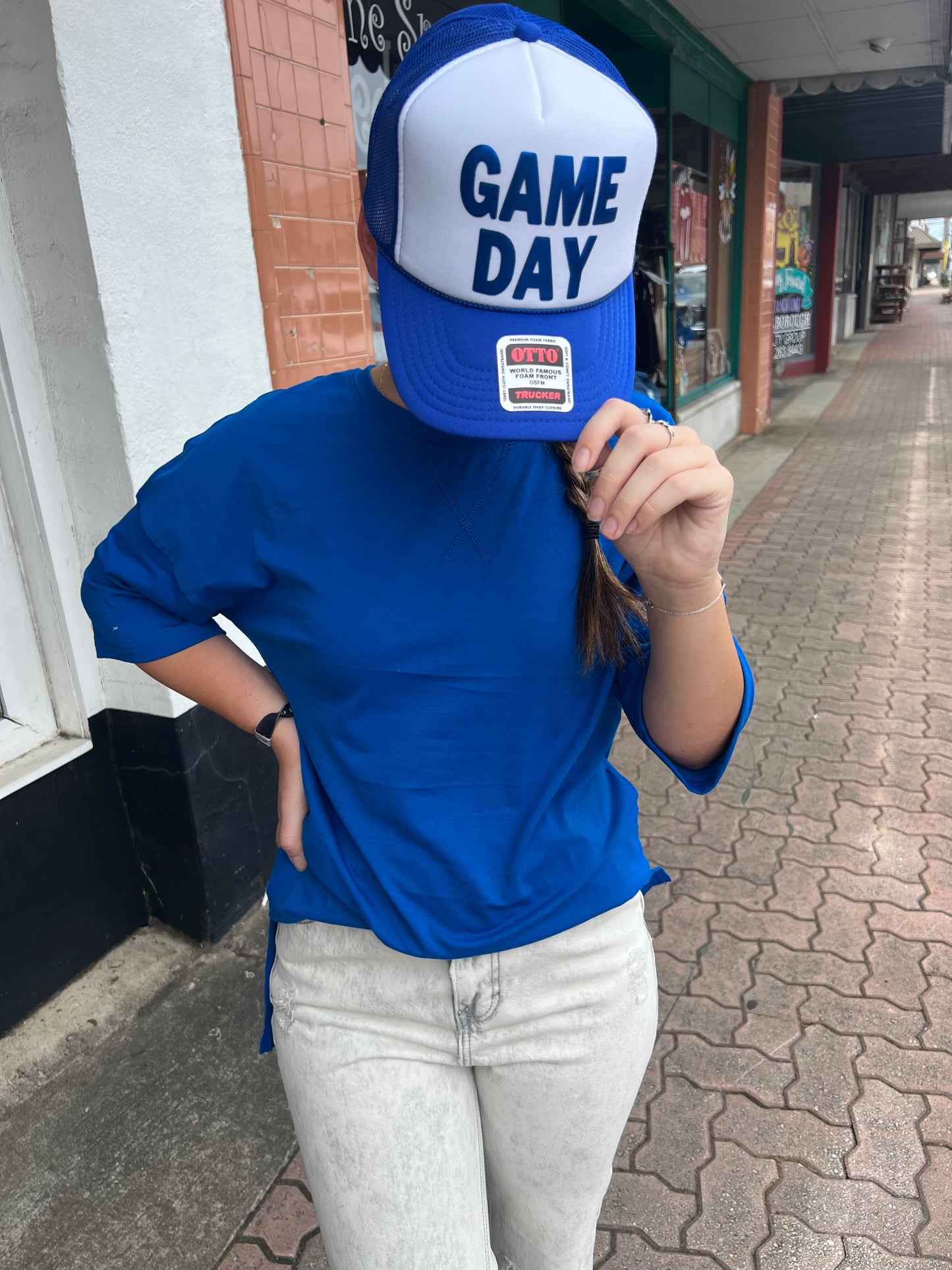 Blue Game Day Trucker Hat