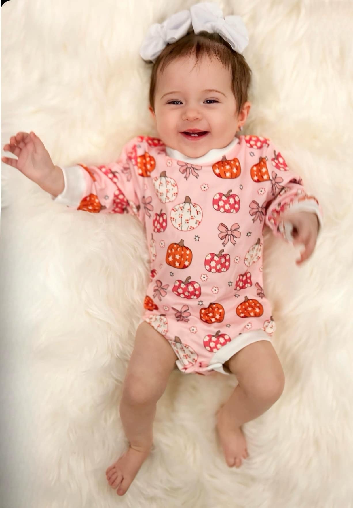 Coquette Pumpkin Bubble Romper