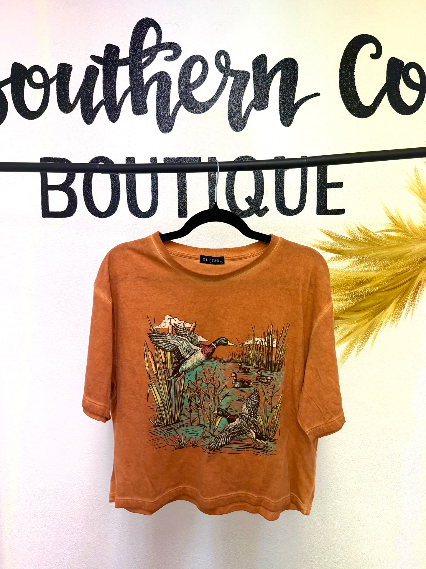 Orange Marsh Crop tee