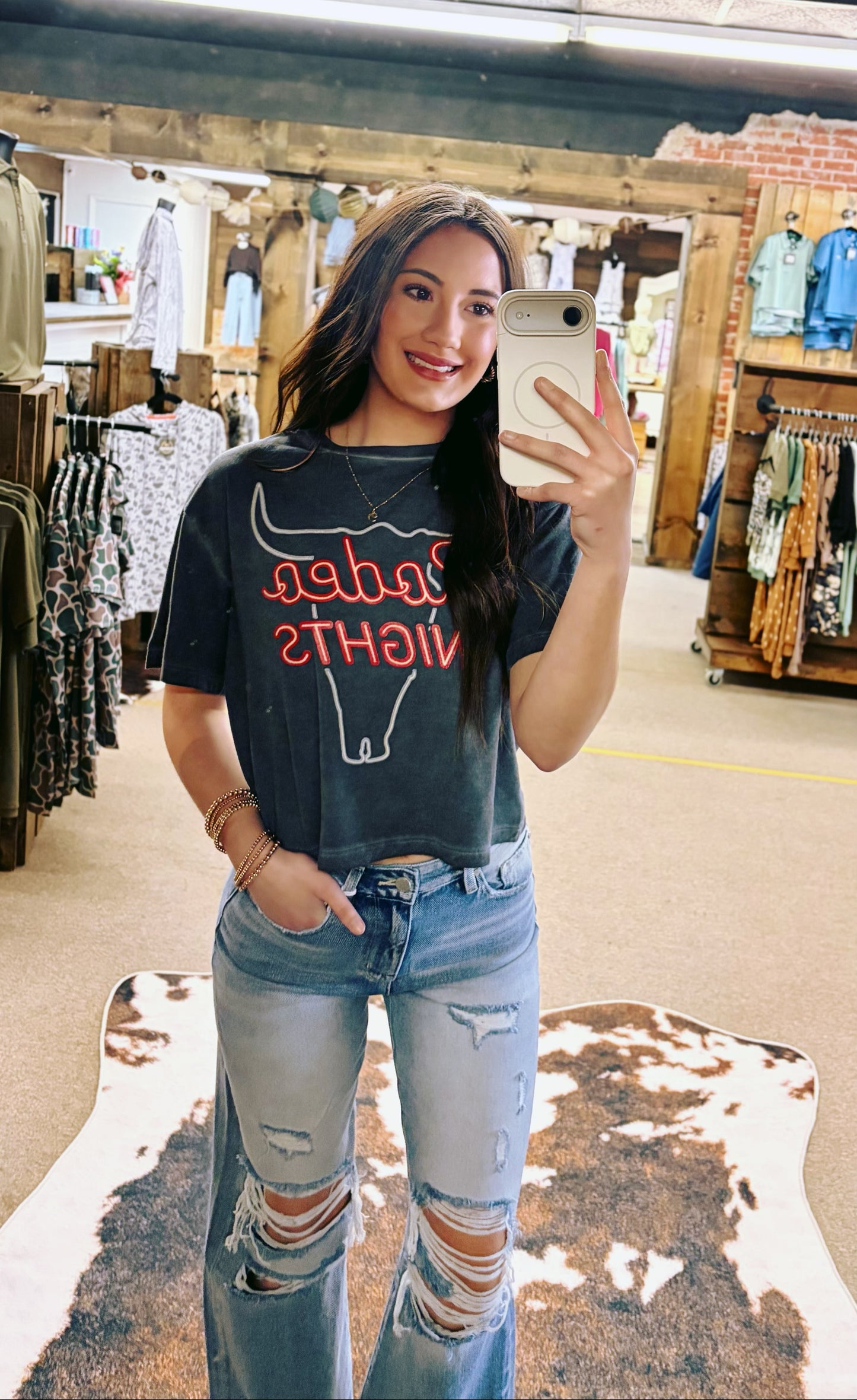 Rodeo night Boxy Tee