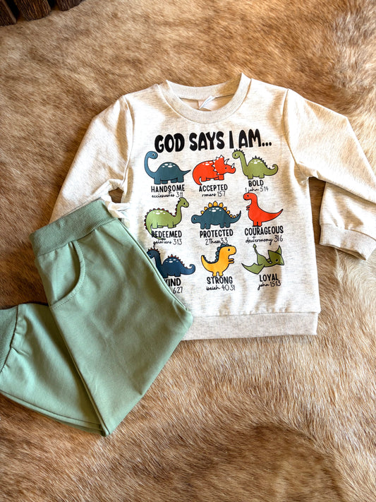 Dino days jogger set