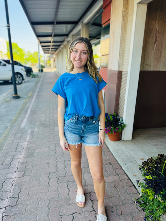 Blue Basic Top