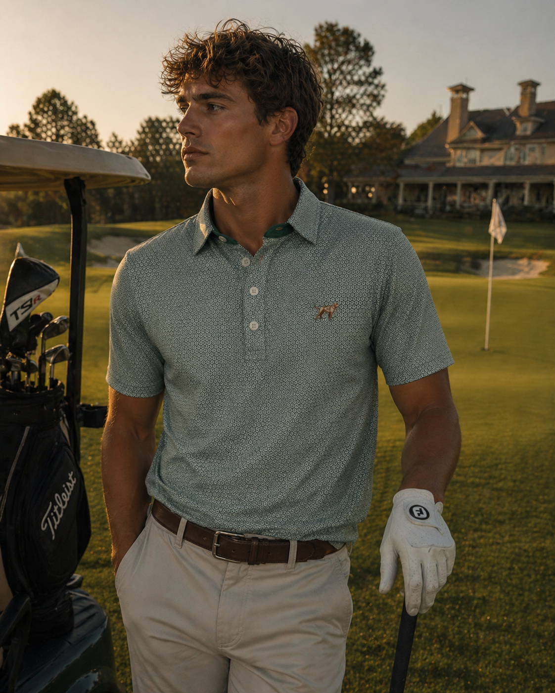 Men | Diamond Polo Green