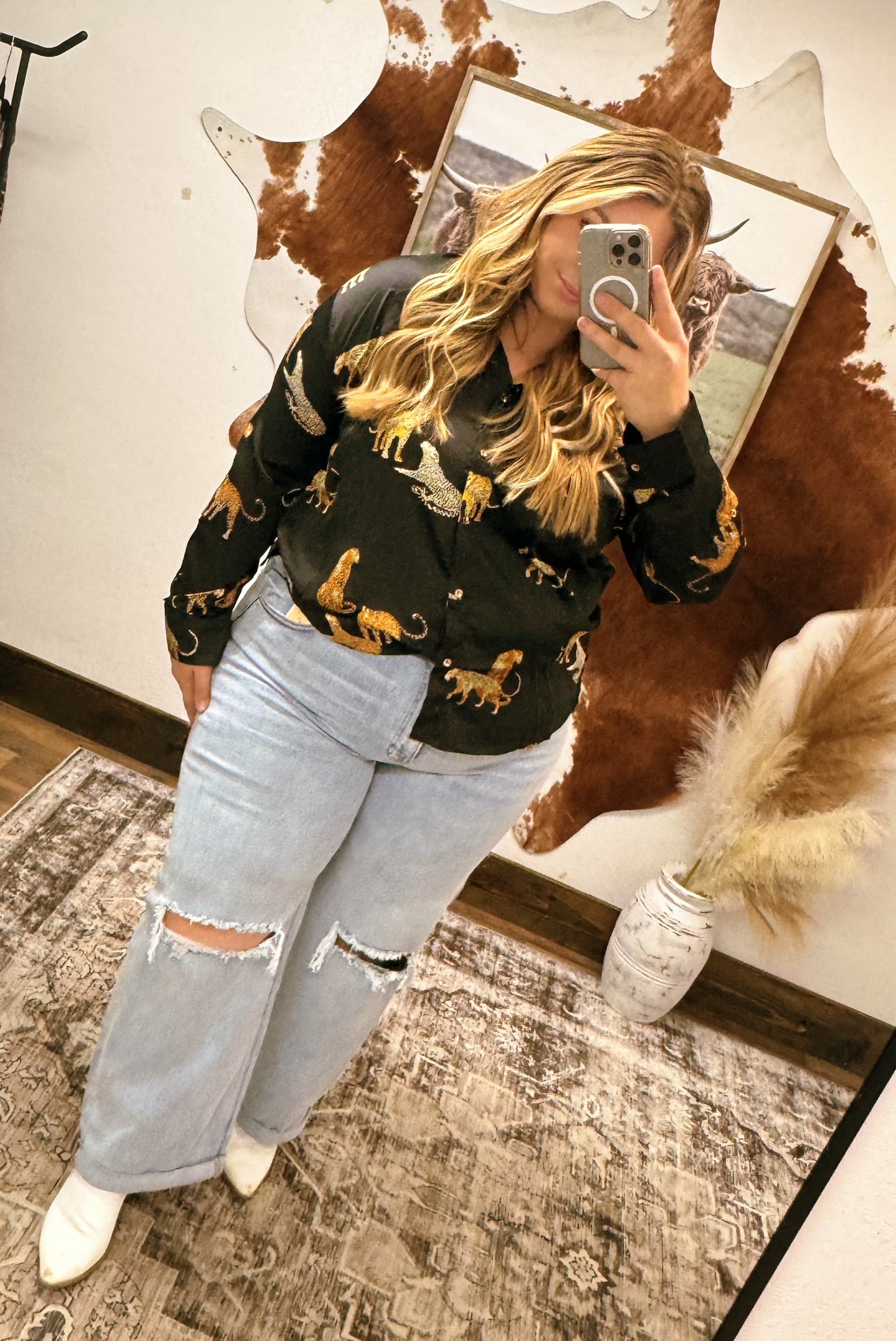 Black Cheetah Long Sleeve