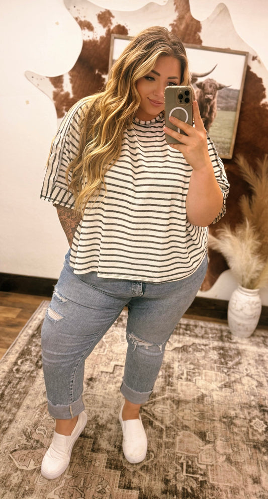Curvy Striped Top