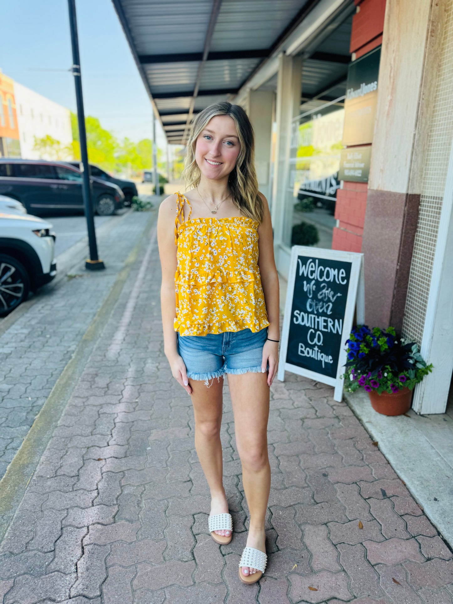 Yellow Floral Tank
