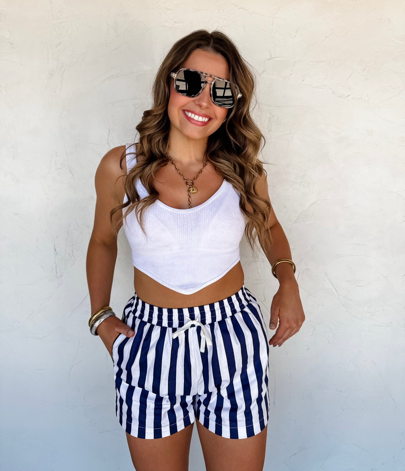Blue All American Babe Shorts