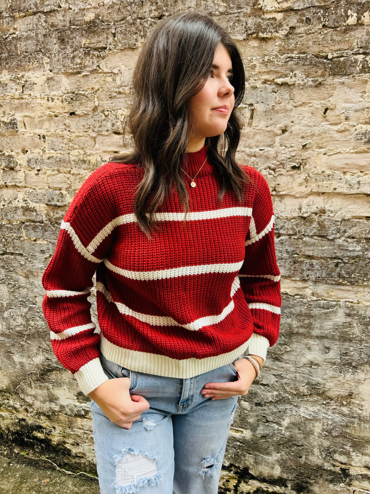 Red Striped Sweater