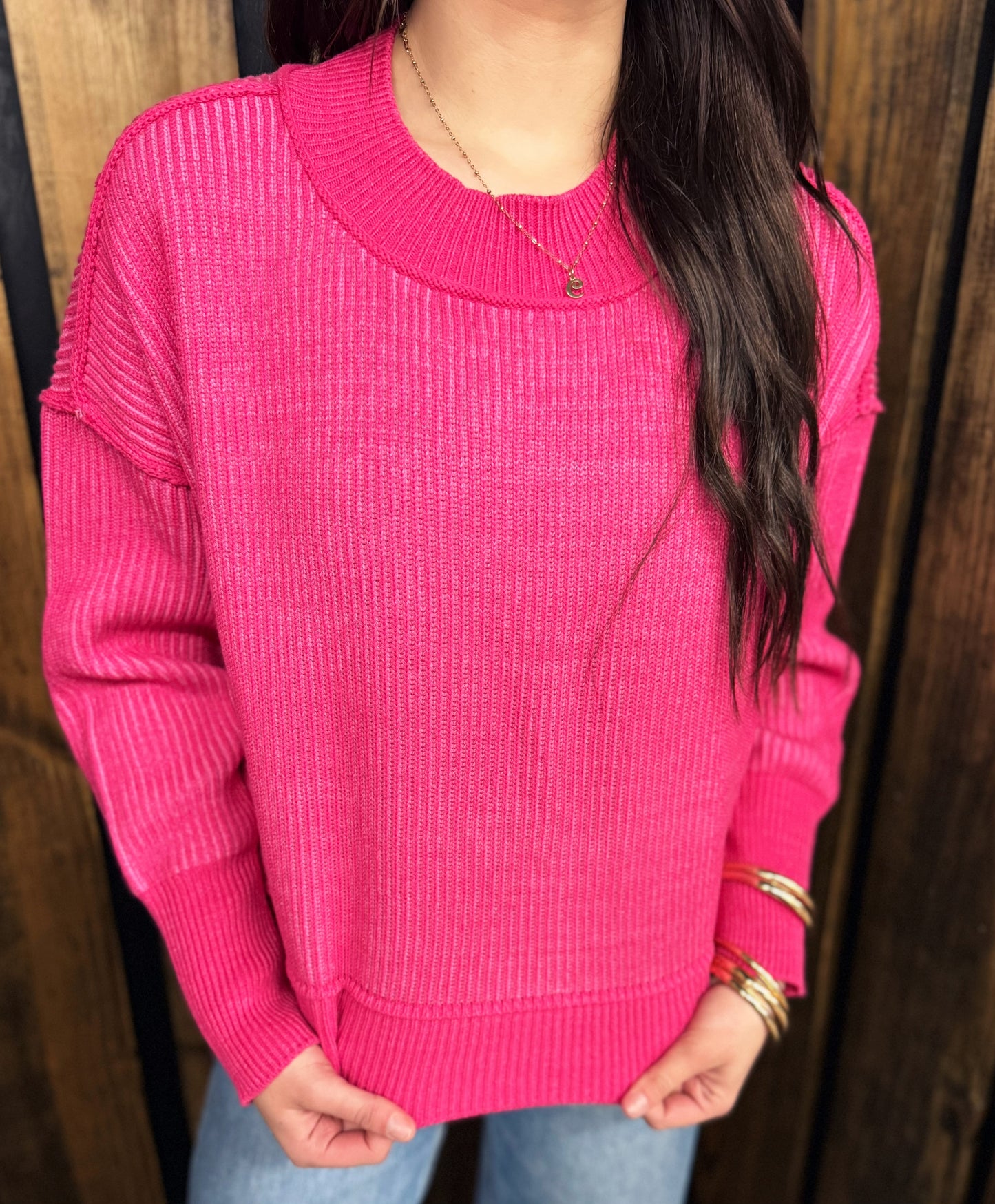 Pink Two Tone Sweater