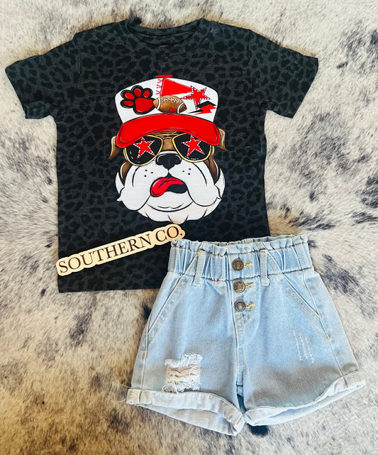 Trucker Bulldog Girl Tee