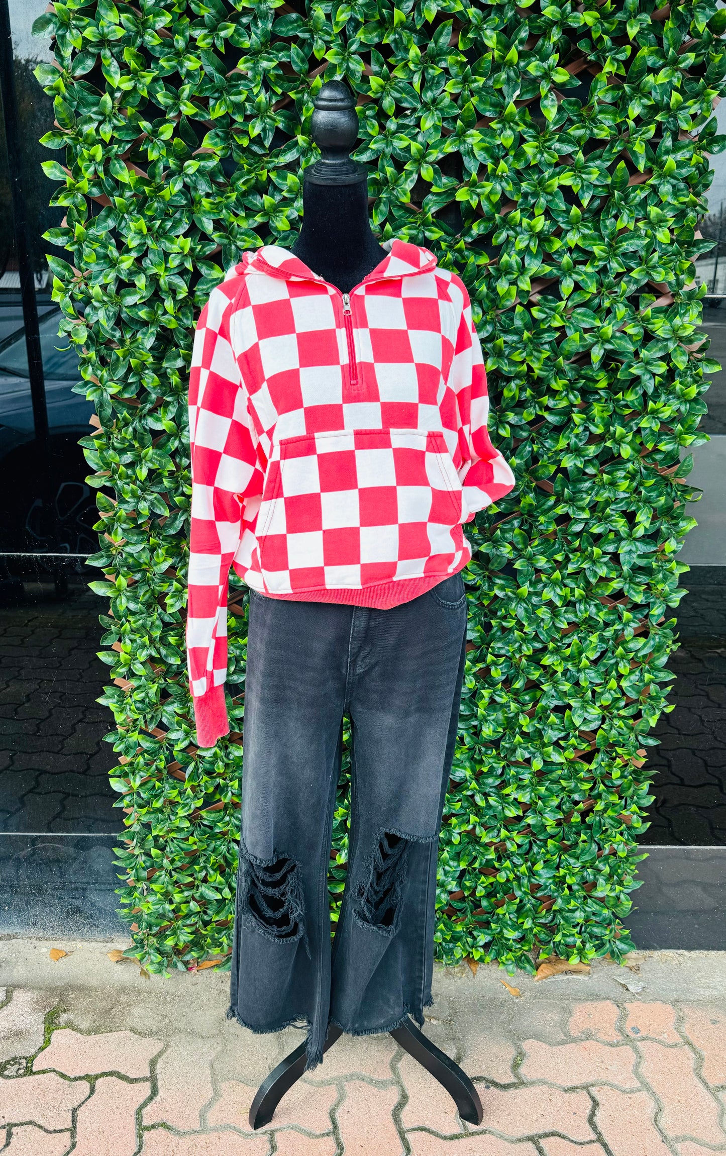 Checkered Pullover