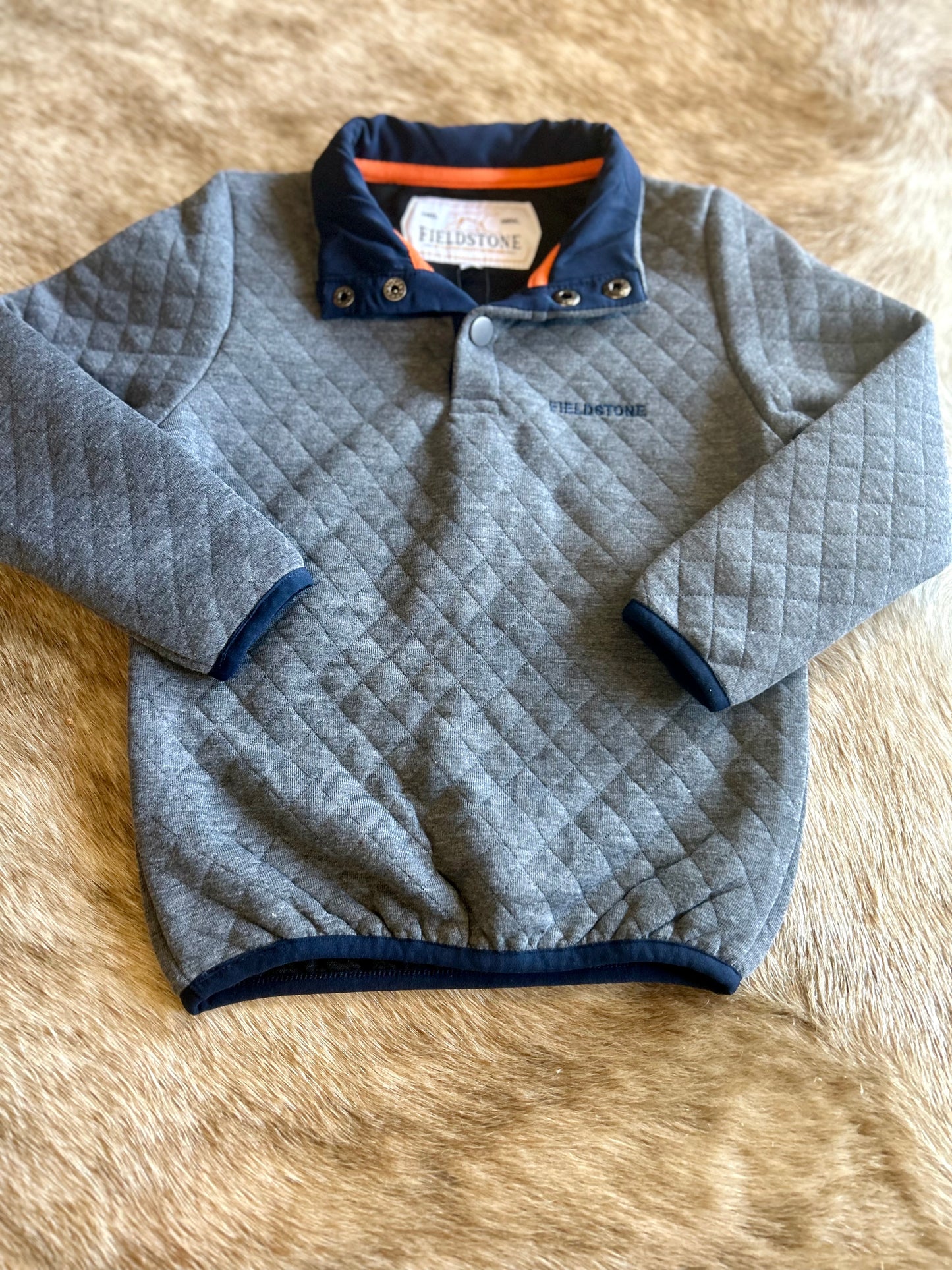 Grey Boy Quilted Pullover
