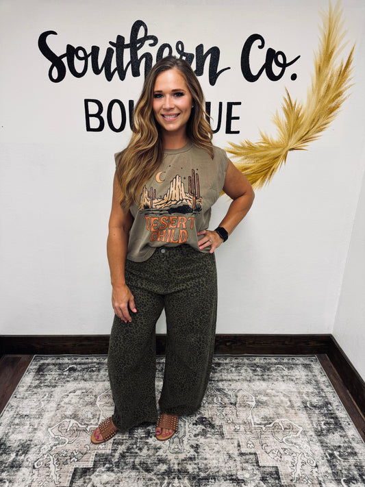 Cheetah Barrell Jeans