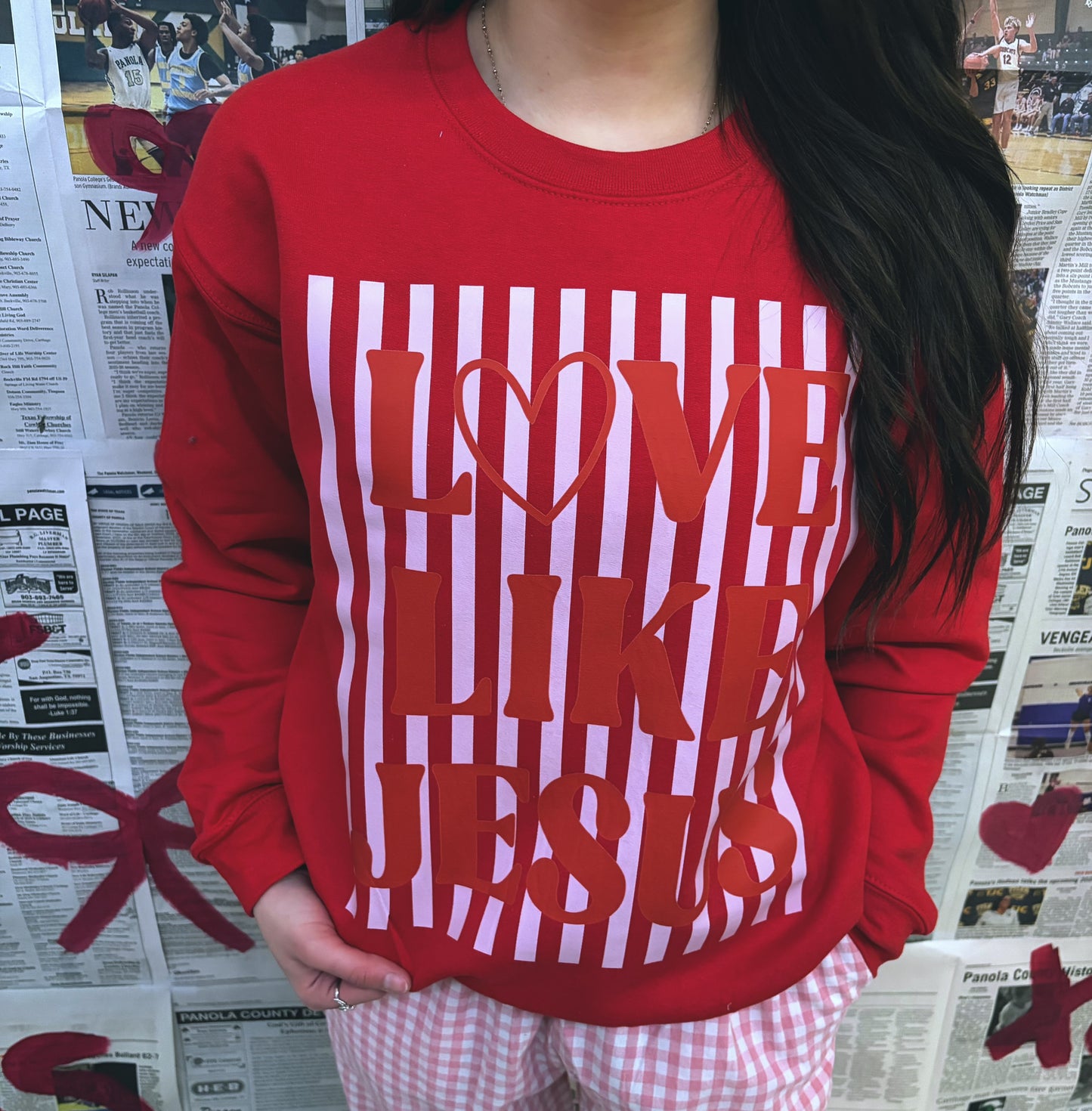 Jesus Love You Striped Sweater