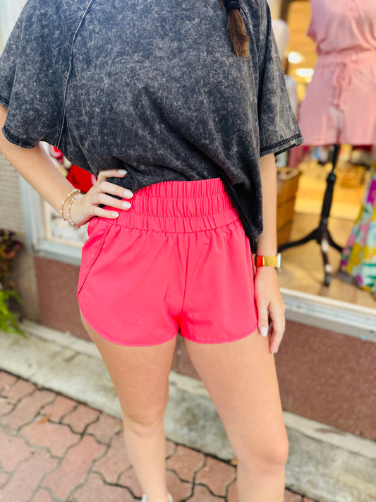 Coral Athletic Shorts