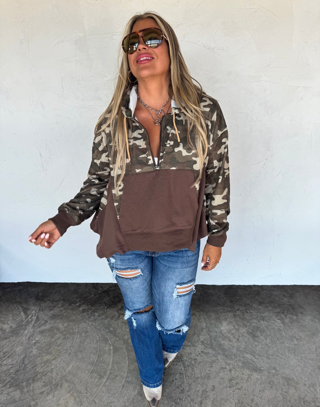 Green Camo Pullover