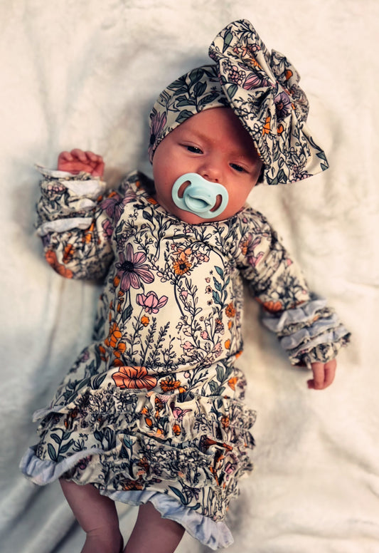 Fall Wildflower Baby Gown