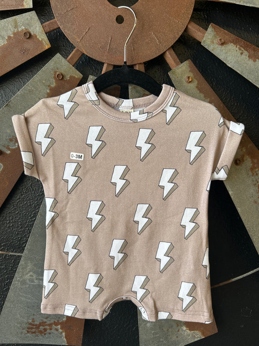 Electric Beige Lightening Romper