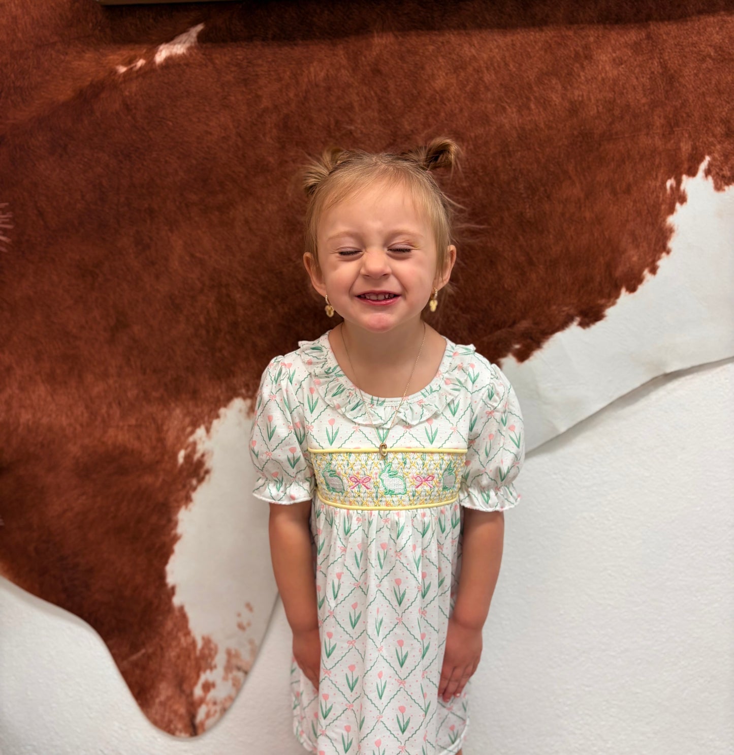 Bunny Bow Smocked Dress