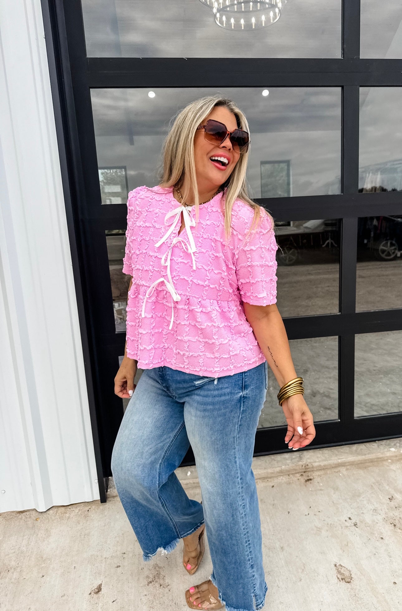 Pink Bow top