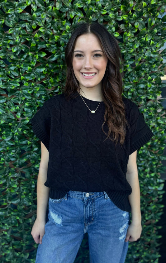 Black Knitted Sweater