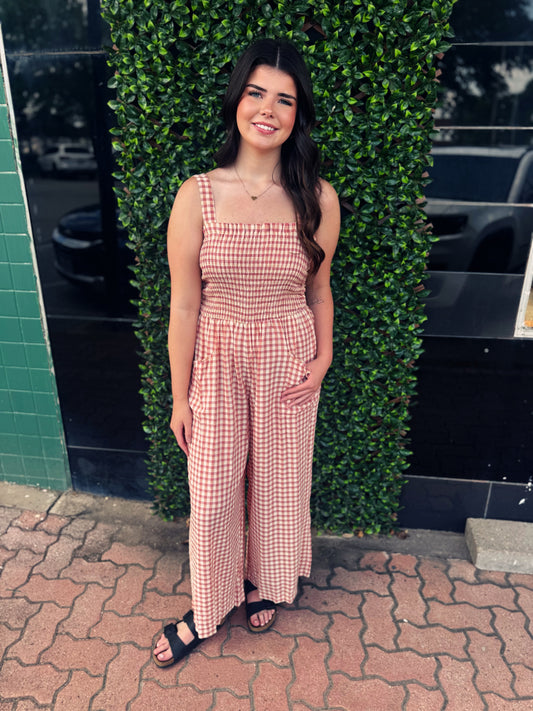 Gingham Jumpsuit