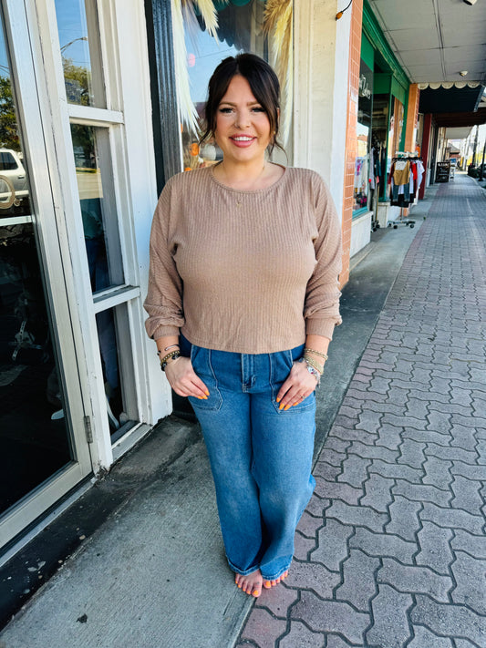 Tan Crop Sweater