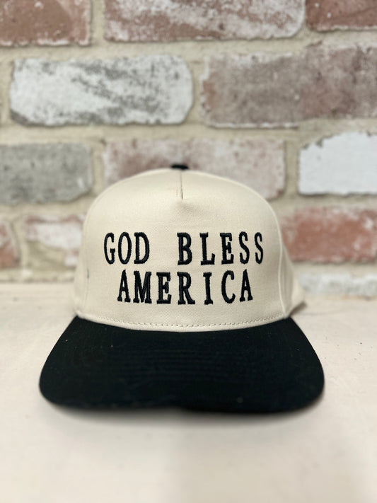 Black God Bless America hat