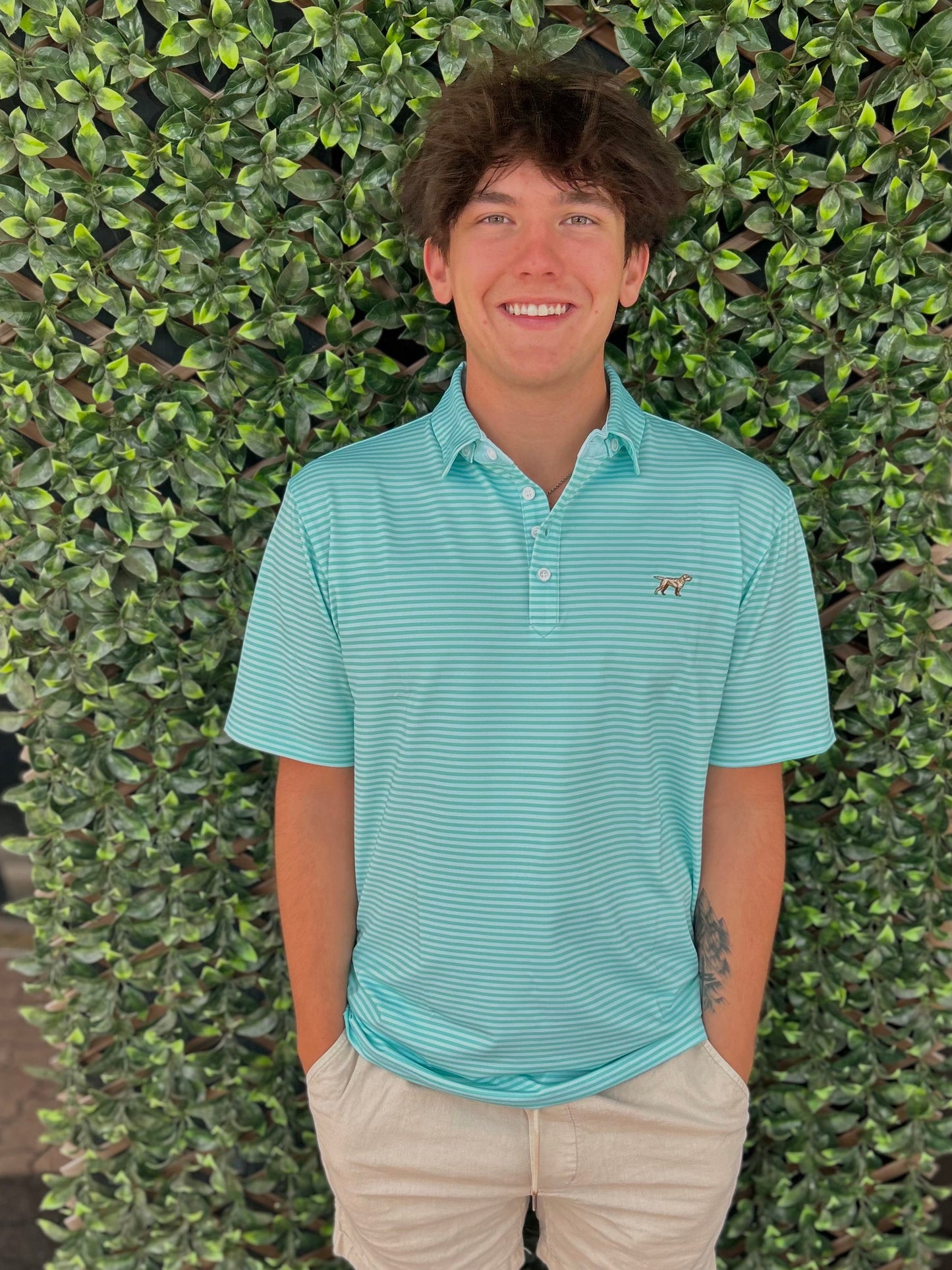Men| Sea foam signature polo