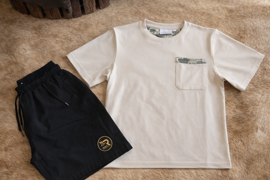 Men’s| Solid Tee w/ Marsh Camo Pocket