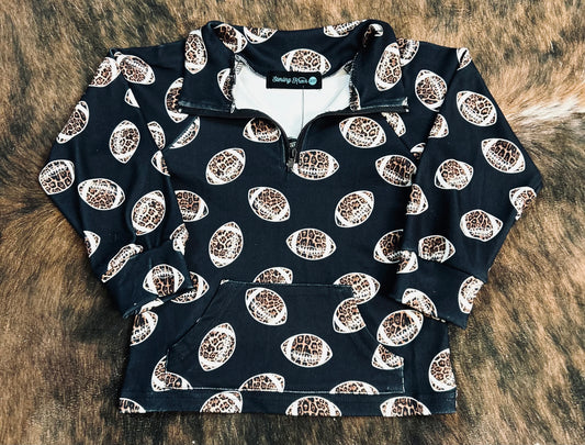 Cheetah Football Quarter Zip